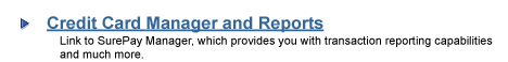 Credit Card Manager and Reports