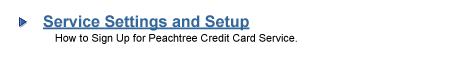 Service Settings and Setup