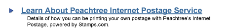 Learn About Peachtree Internet Postage Service
